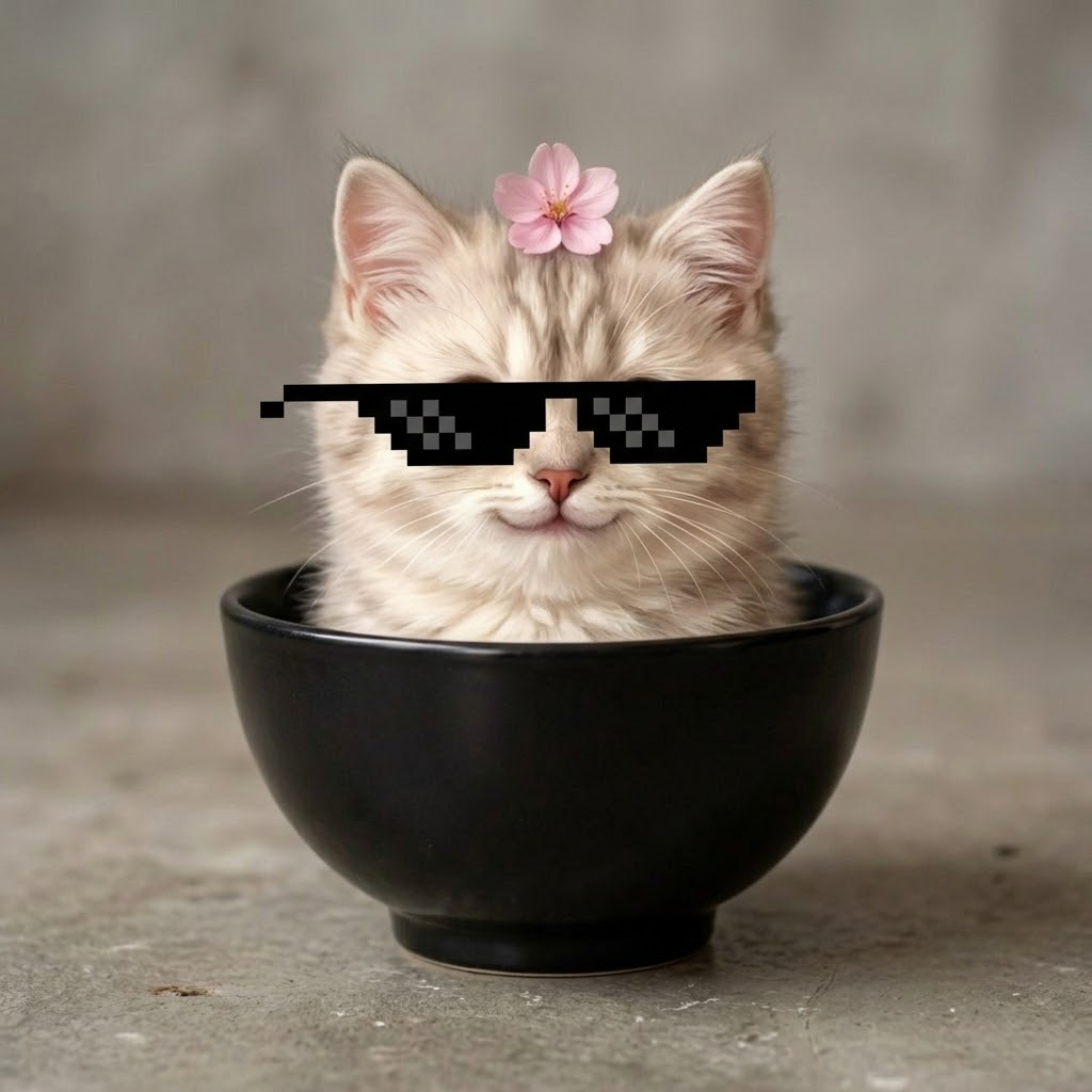 Mimi in a bowl