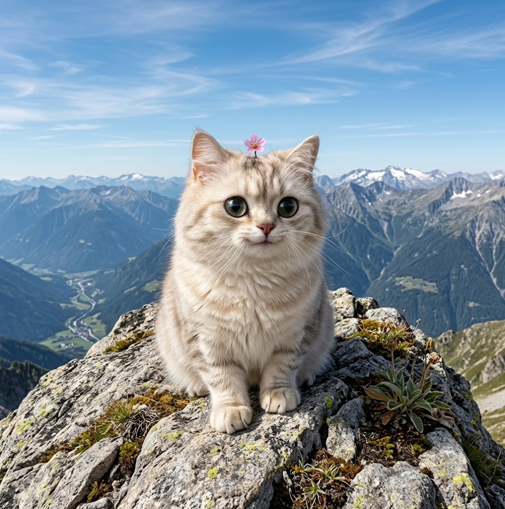 Mimi on the mountain